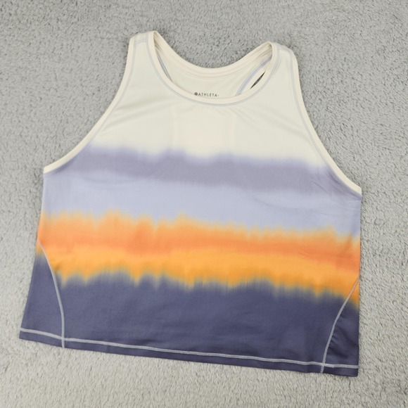 Athleta Shanti Printed Crop Tank Womens 2X Multicolor Powervita UPF 50+ NWT - Picture 3 of 13